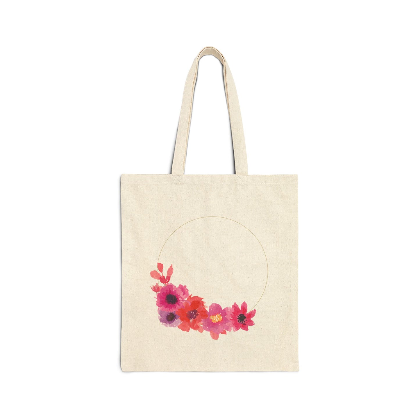 Pink Blossom Floral Watercolor Tote Bag