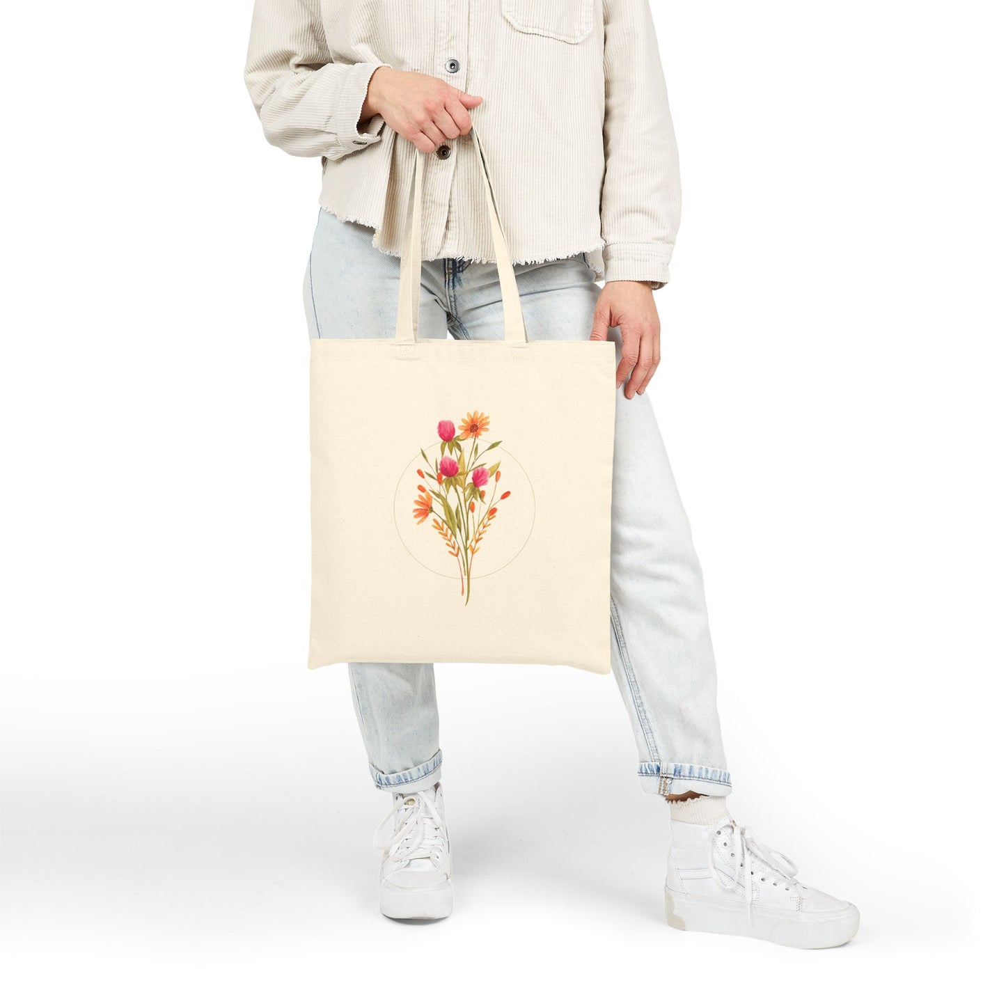 Watercolor Wildflower Market Tote