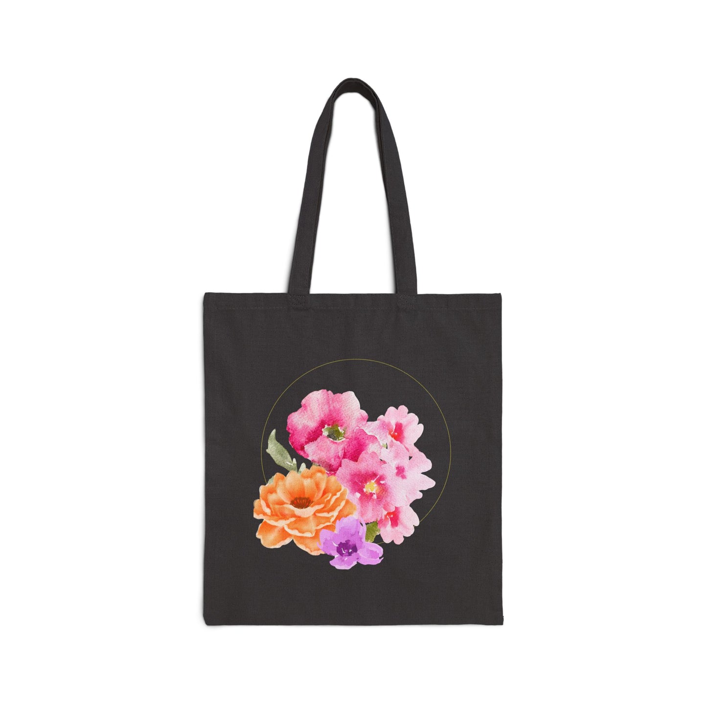 Pink & Orange Blossom Watercolor Tote Bag