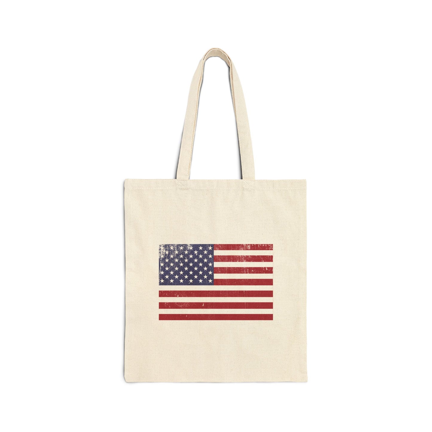 American Flag Canvas Tote Bag