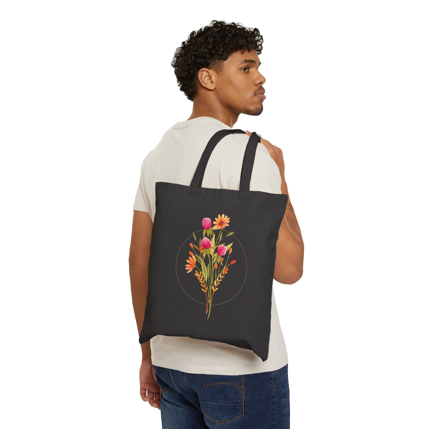 Watercolor Wildflower Market Tote