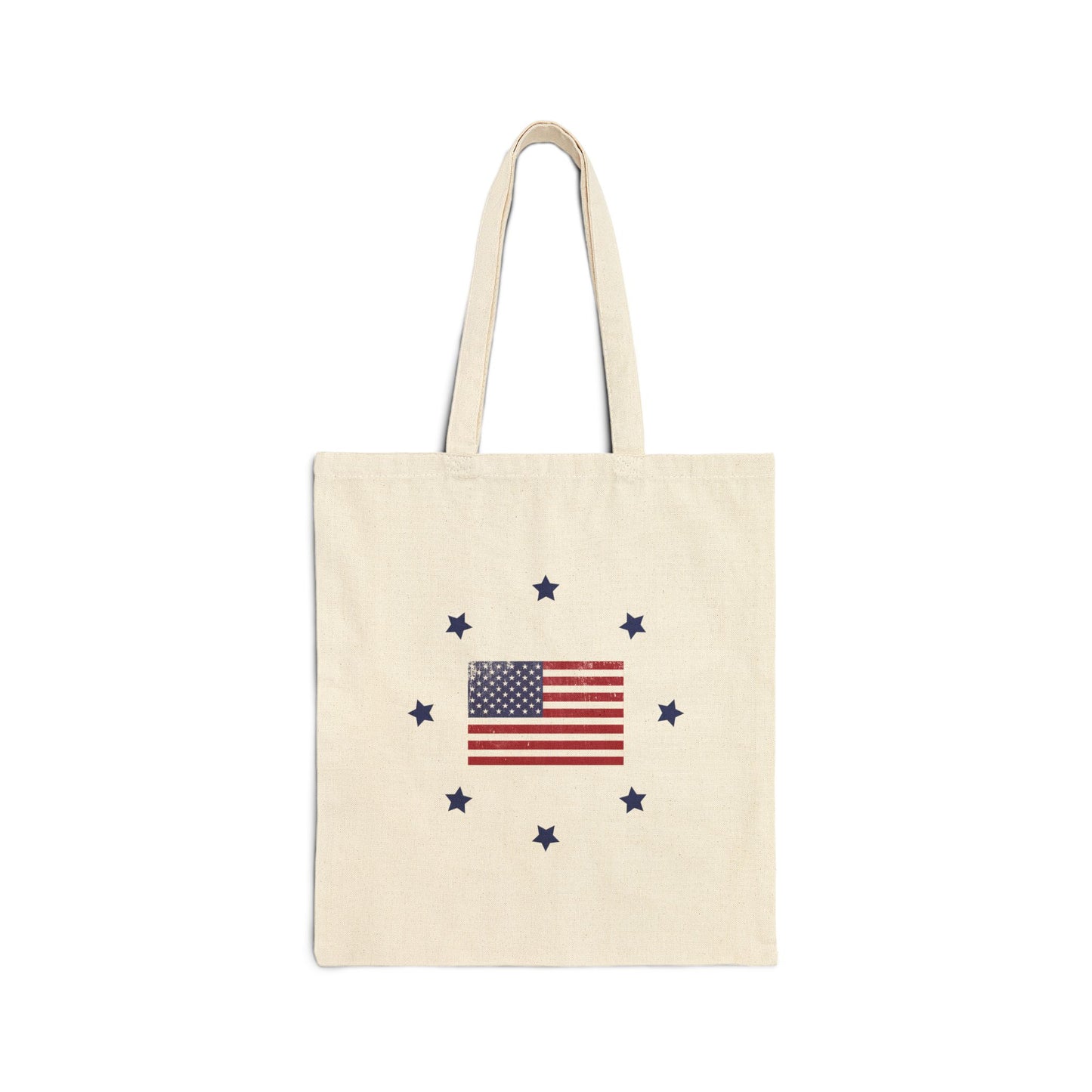 Vintage style Stars & Flag Canvas Tote (4th of July)