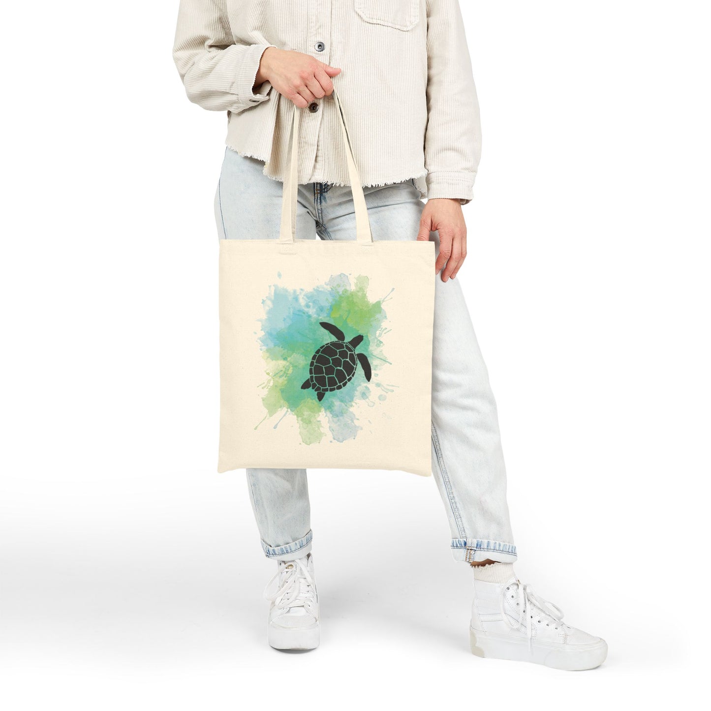 Honu - Sea Turtle Watercolor Canvas Tote