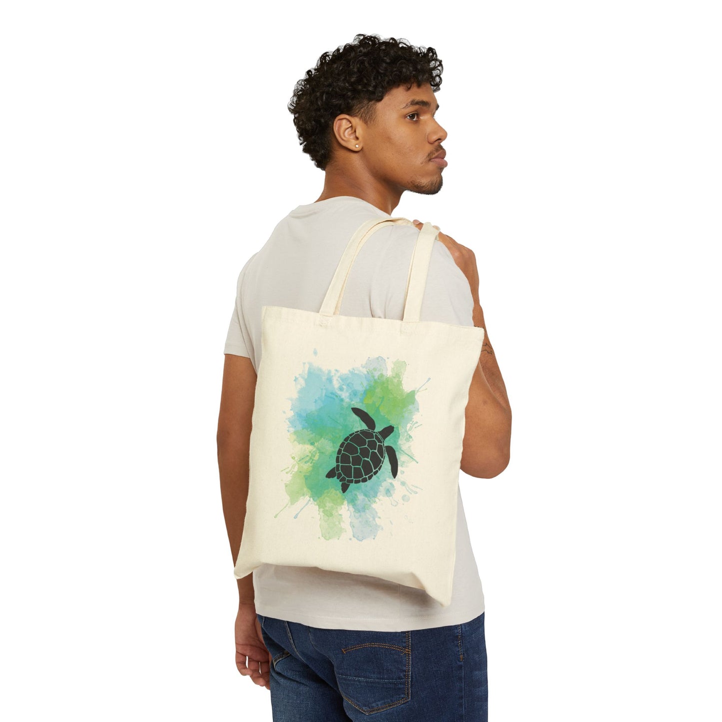 Honu - Sea Turtle Watercolor Canvas Tote